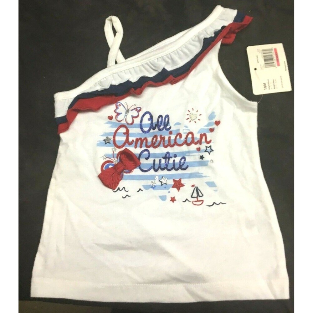 Baby Girl Patriotic Independence Day July 4th Top Tshirt 18 Months NWT Free Ship